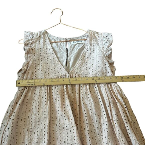 Impressions Pale Pink Eyelet Babydoll Dress with Shorts - Picture 5 of 7